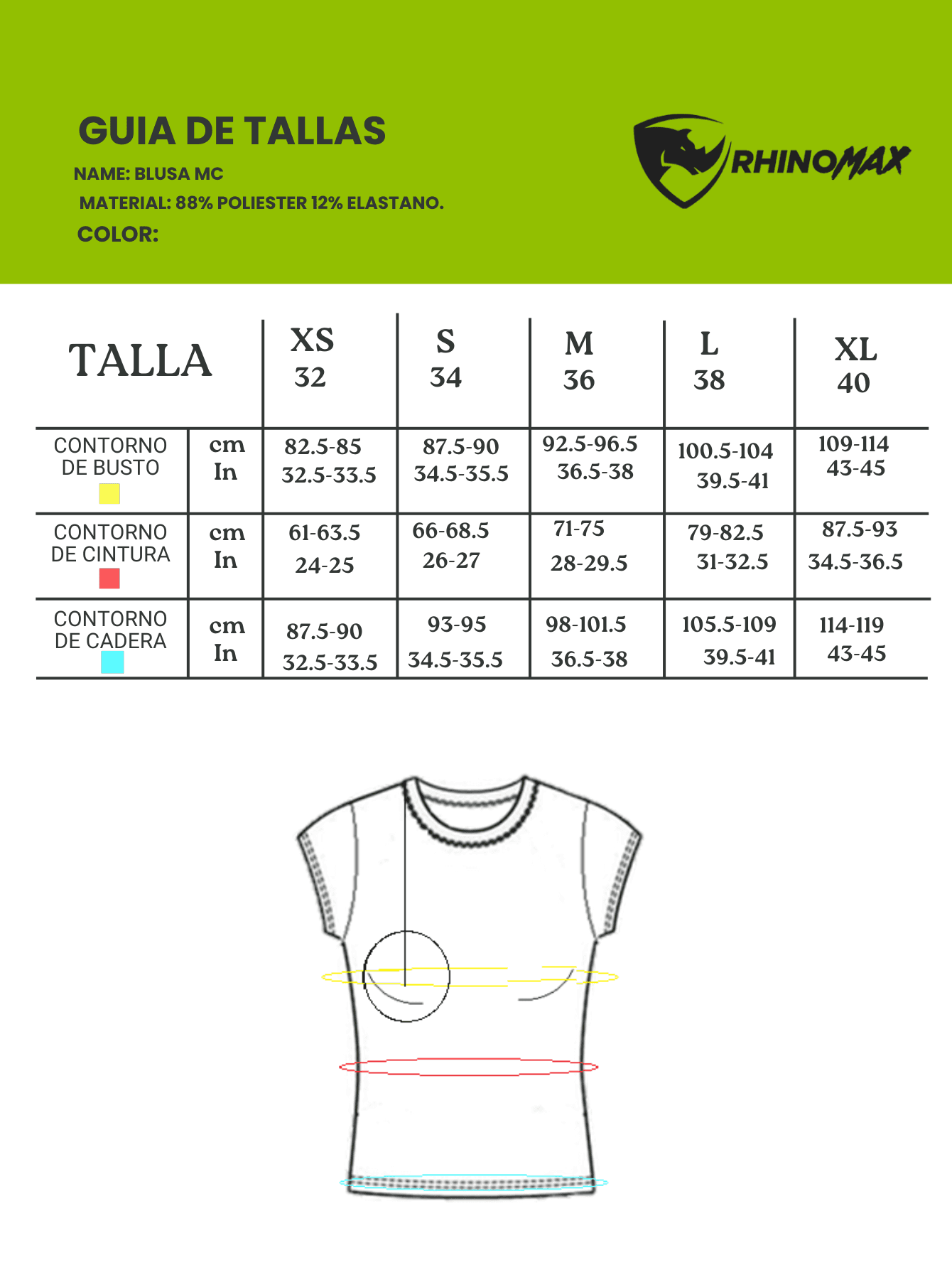 Playera Deportiva Rhinomax para Mujer Modelo PY3217 - Imagen 6